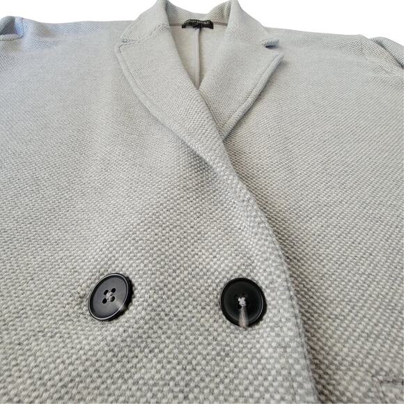 BANANA REPUBLIC Relaxed Fit Knit Double Breasted Grandpa Blazer Womens L Lounge - Picture 4 of 14